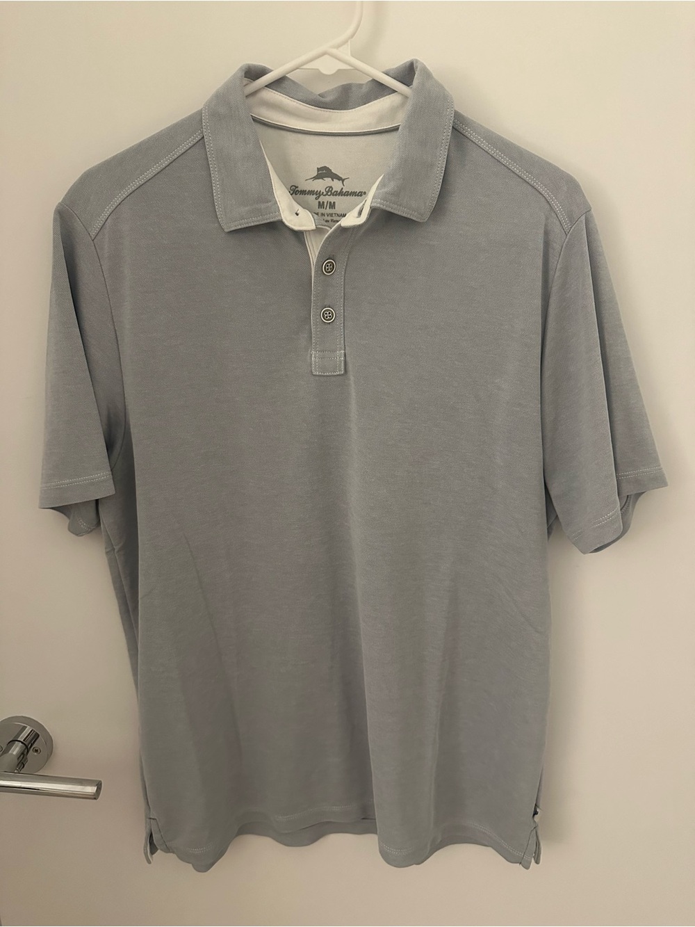 Tommy Bahama Men's Light Steel Gray Polo